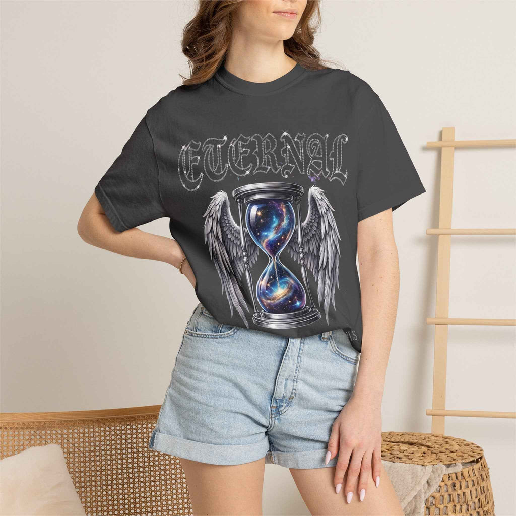 Eternal Hourglass T-Shirt — 'Time Consumes All Souls' Graphic Tee