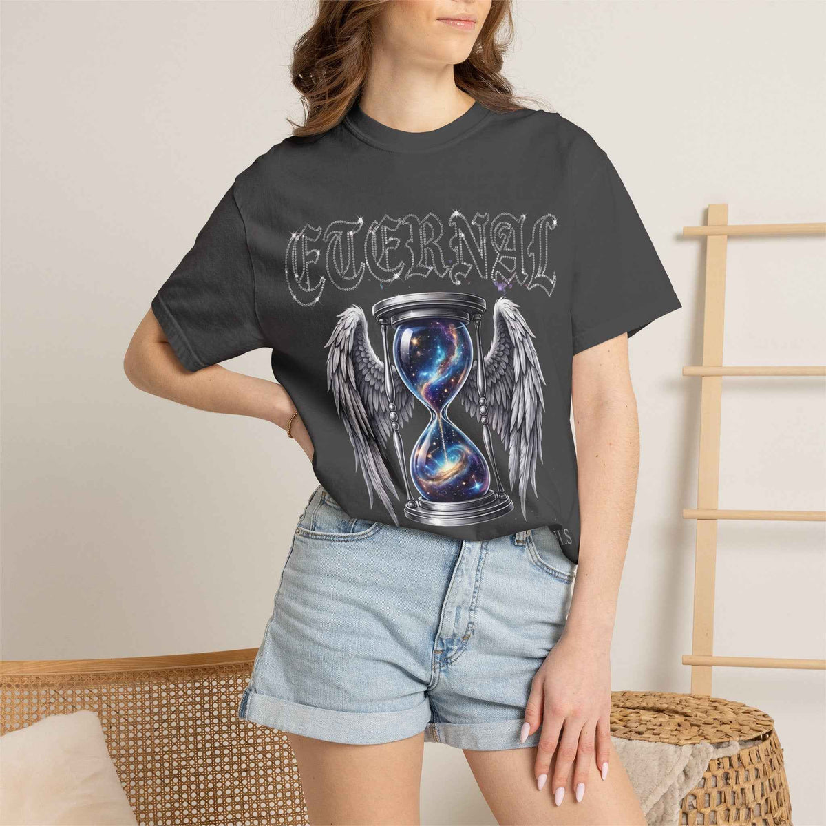 Eternal Hourglass T-Shirt — 'Time Consumes All Souls' Graphic Tee