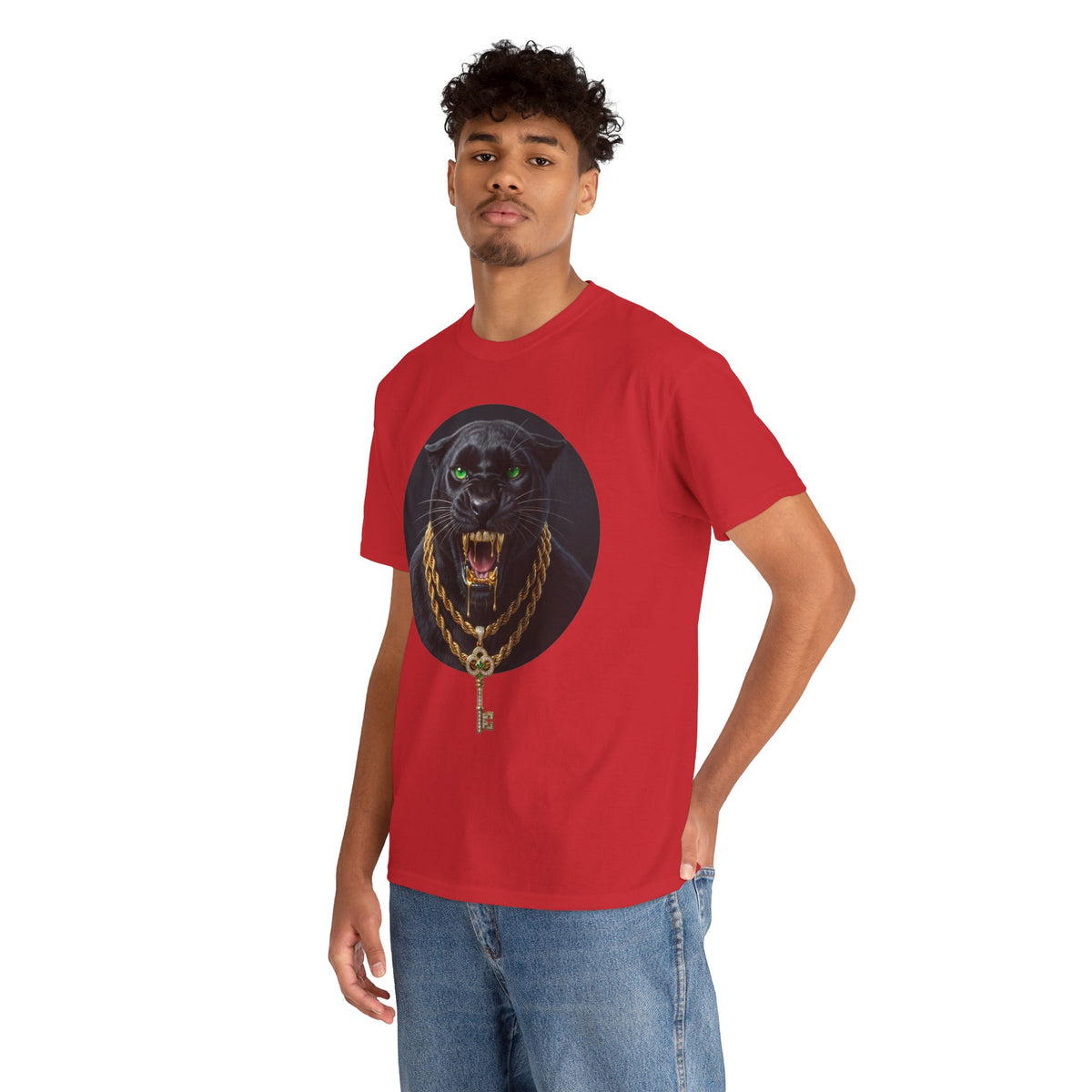 White Iced Out Panther Graphic Tee - Premium Heavy Cotton Streetwear