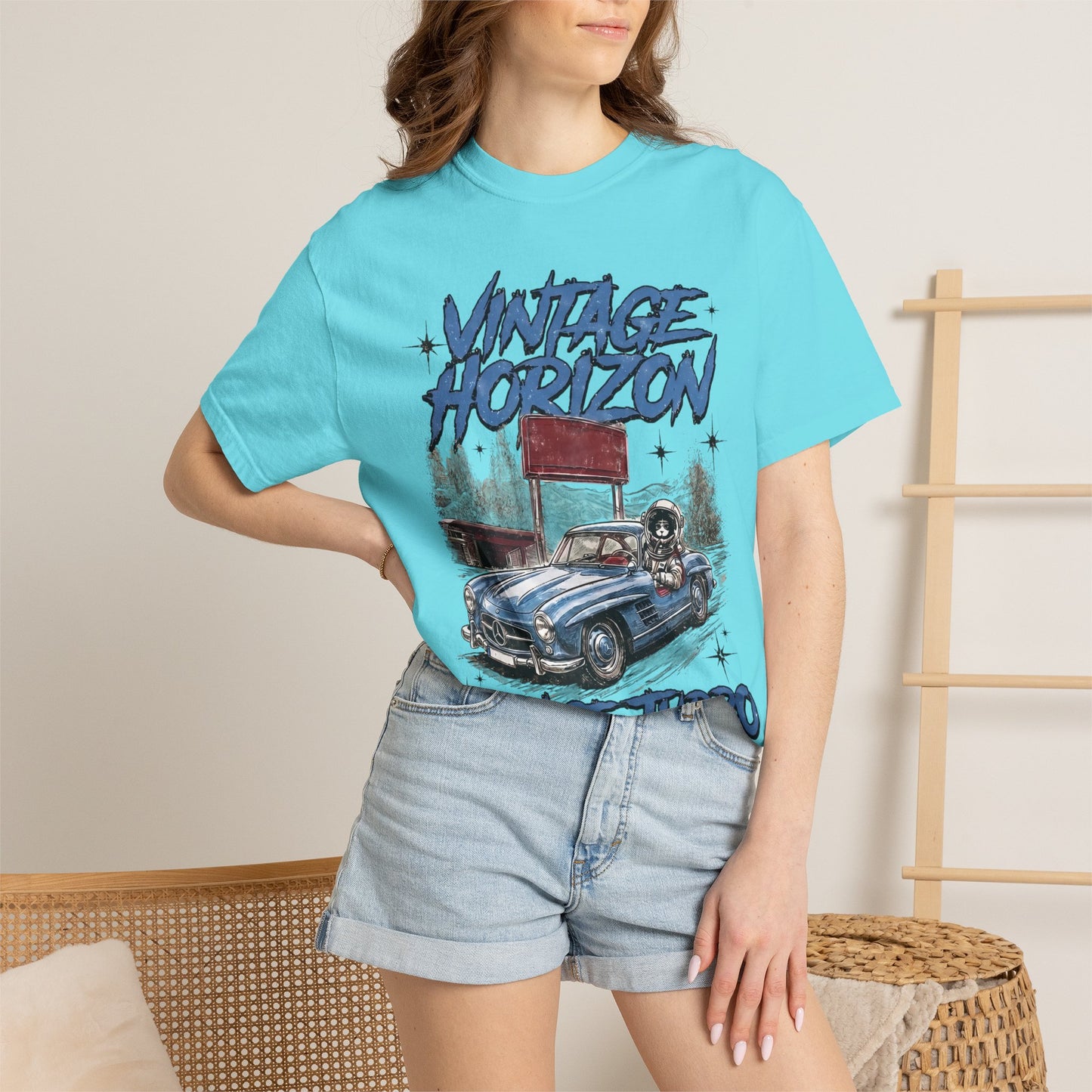 Vintage Horizon Space Turbo T‑Shirt — Retro Car Graphic Tee