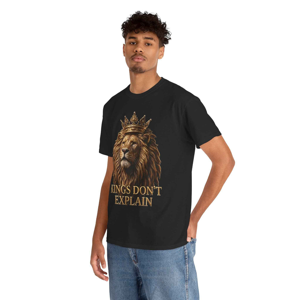 Lion King Crown Tee - Motivational Confidence Quote Shirts for Bold Leaders