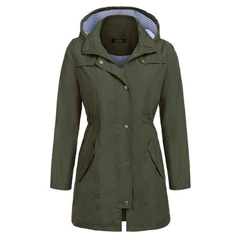Hooded trench coat
