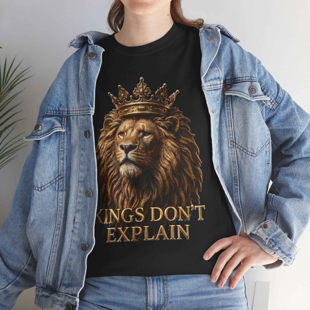 Lion King Crown Tee - Motivational Confidence Quote Shirts for Bold Leaders