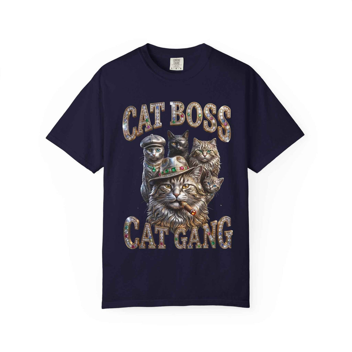 Cat Boss Cat Gang Graphic T-Shirt - Vintage Fit & Bold Print