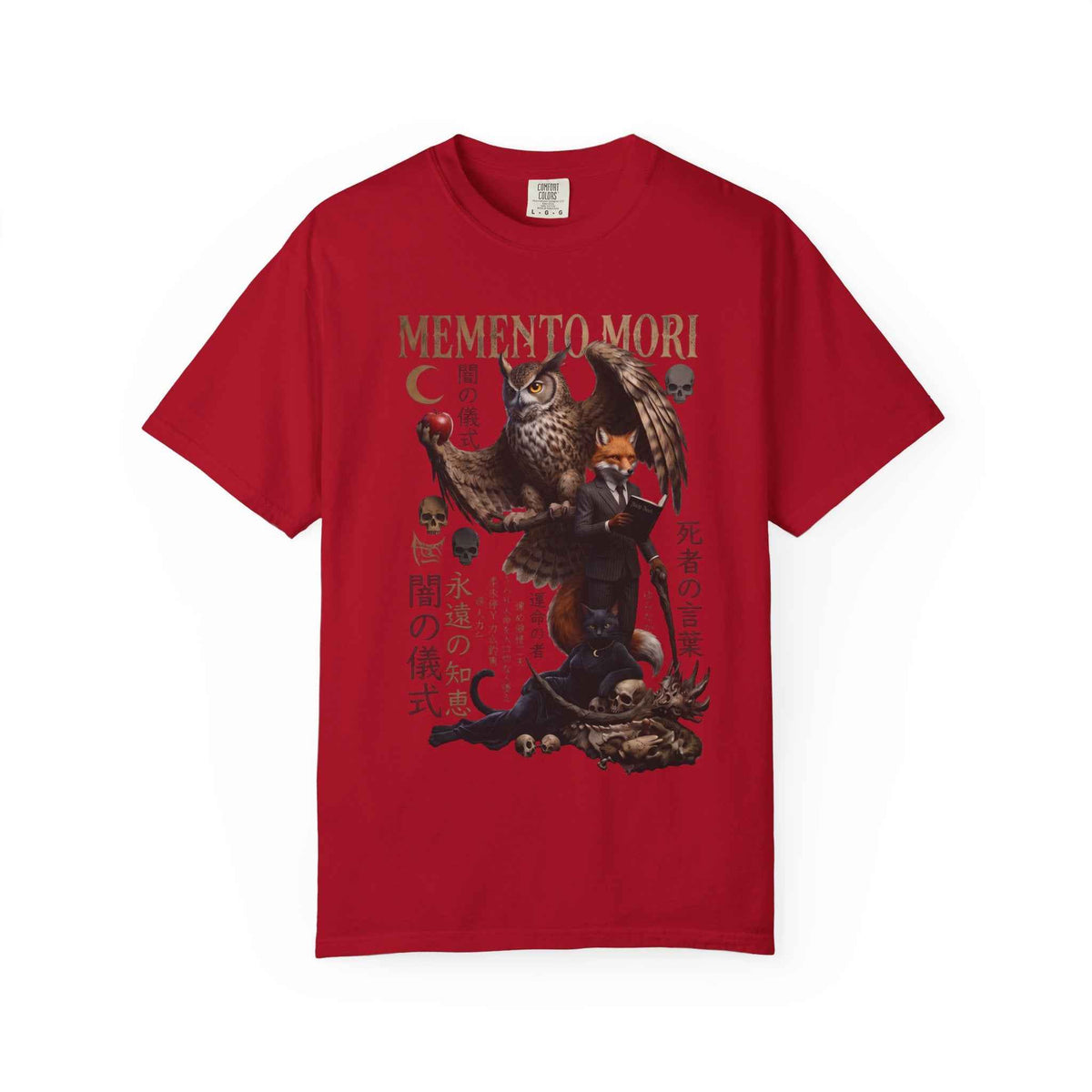 Memento Mori Graphic Tee: Gothic Celestial & Japanese Manga Unisex