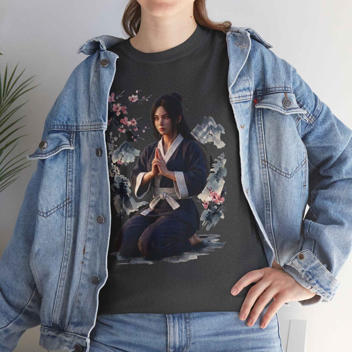 Japanese Aesthetic Kunoichi Sakura Graphic T-Shirt Anime