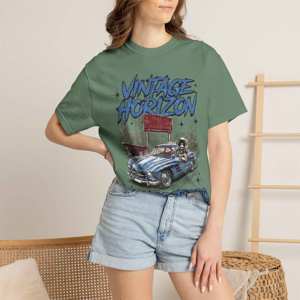 Vintage Horizon Space Turbo T‑Shirt — Retro Car Graphic Tee