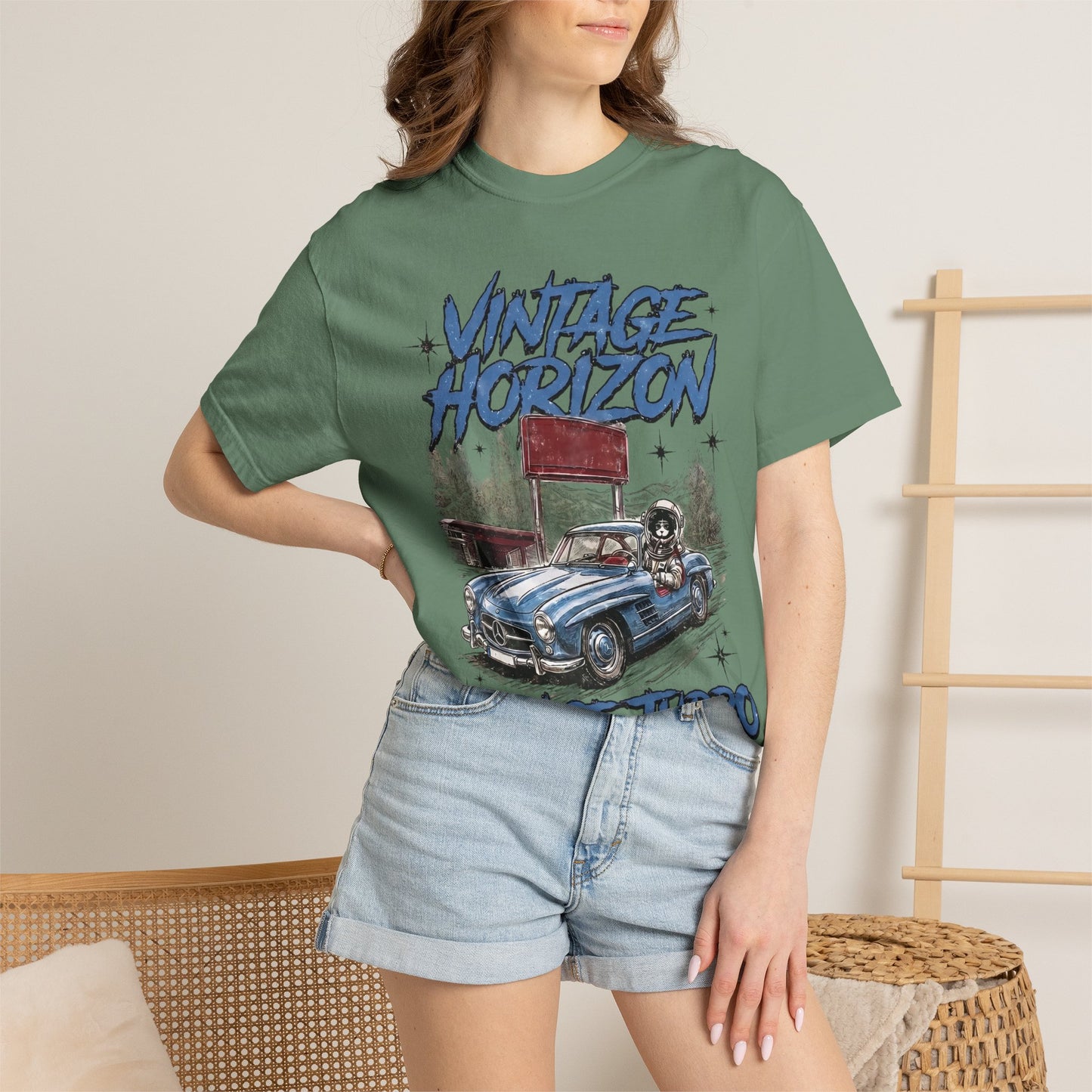 Vintage Horizon Space Turbo T‑Shirt — Retro Car Graphic Tee