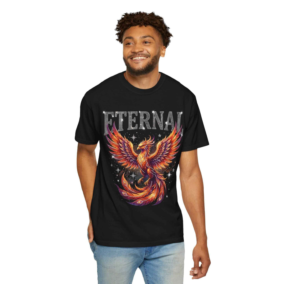 Retro Y2K Eternal Phoenix Tee - Celestial Graphic Streetwear