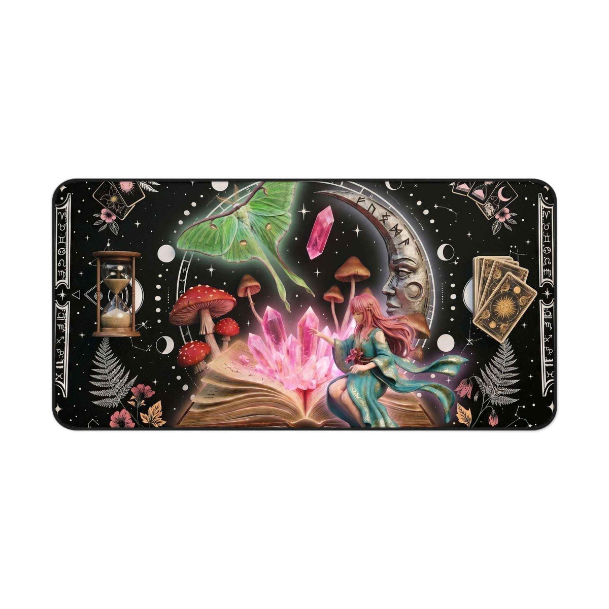 Whimsigoth Celestial Fairy Keyboard Mat - Desk Pad, Organizer Decor