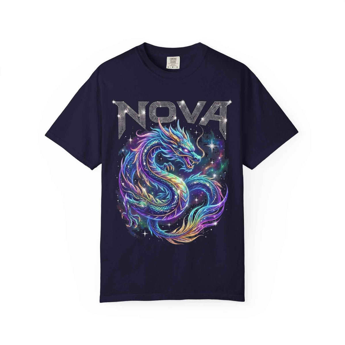 Retro Y2K Nova Celestial Dragon Graphic Tee - Heavyweight Cotton