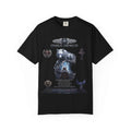 Mythical Wolf & Celestial Owl Graphic Tee, Dark Gothic Heavyweight Unisex