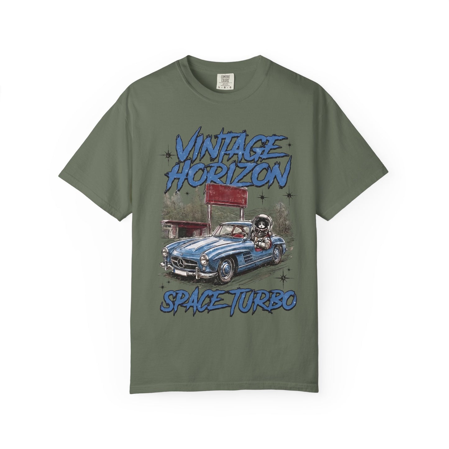 Vintage Horizon Space Turbo T‑Shirt — Retro Car Graphic Tee