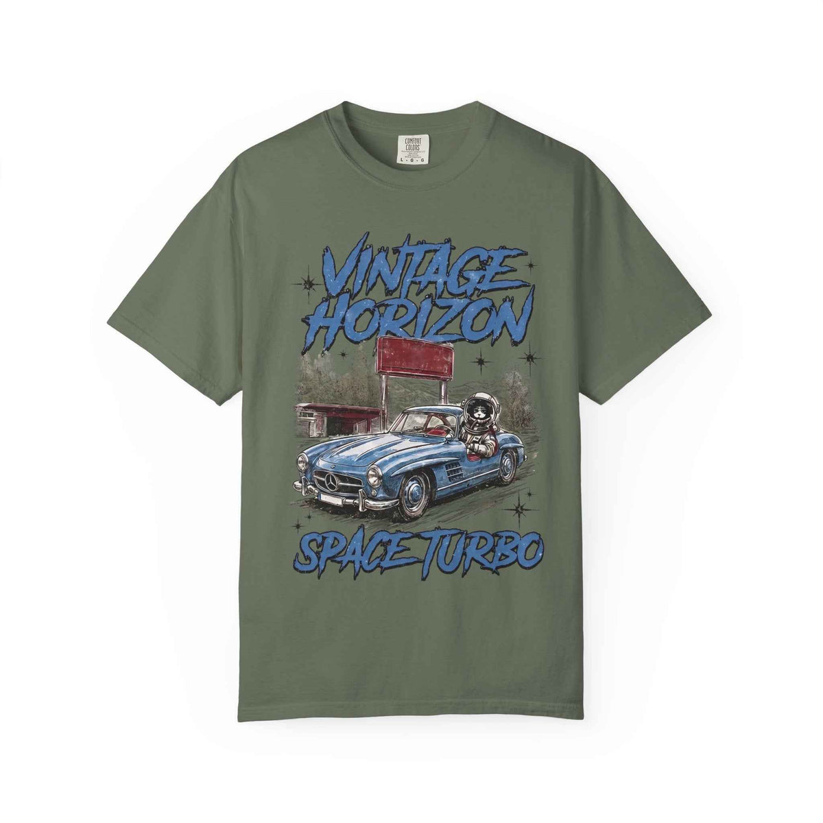 Vintage Horizon Space Turbo T‑Shirt — Retro Car Graphic Tee