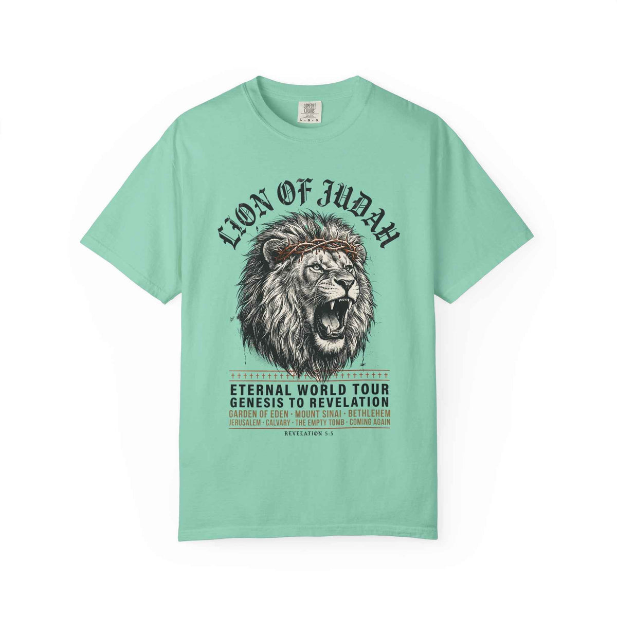 Vintage Lion of Judah Christian Tour Shirt - Heavyweight Comfort Colors Tee
