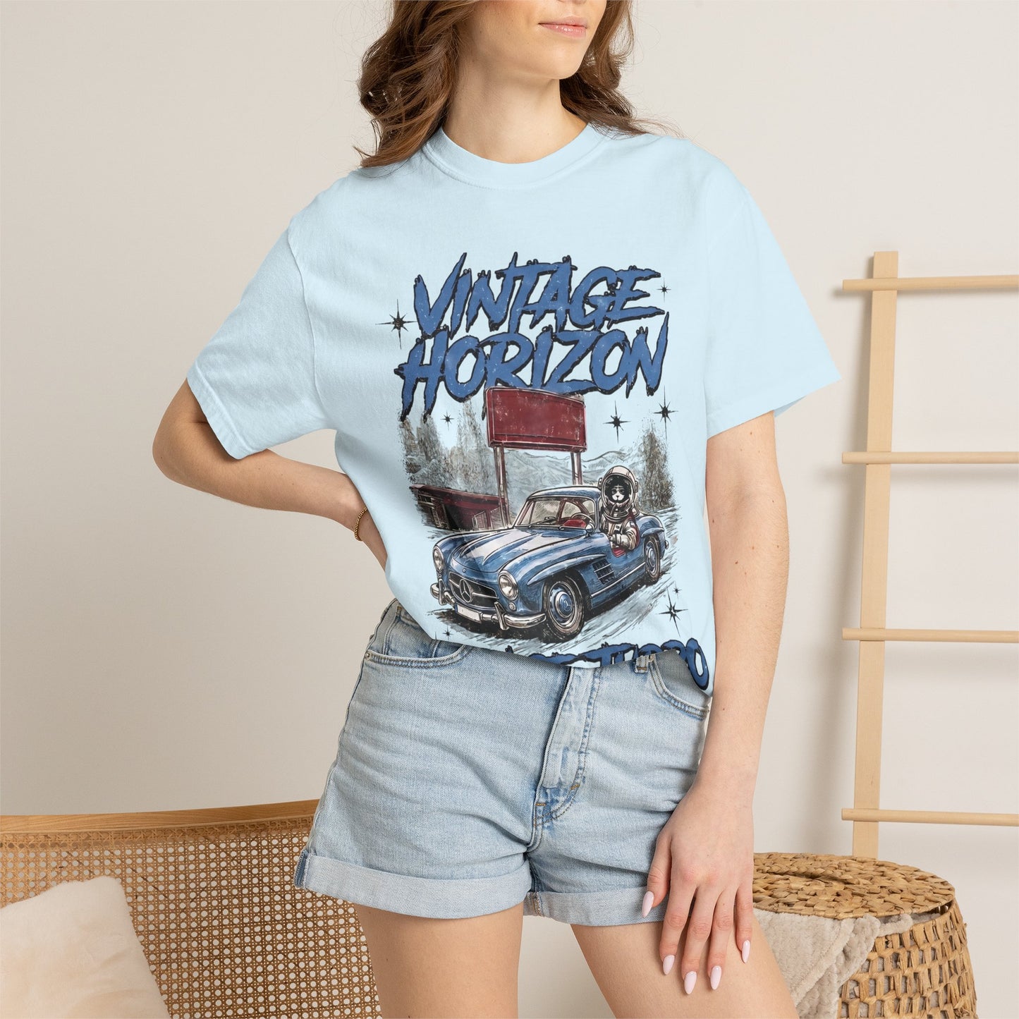 Vintage Horizon Space Turbo T‑Shirt — Retro Car Graphic Tee