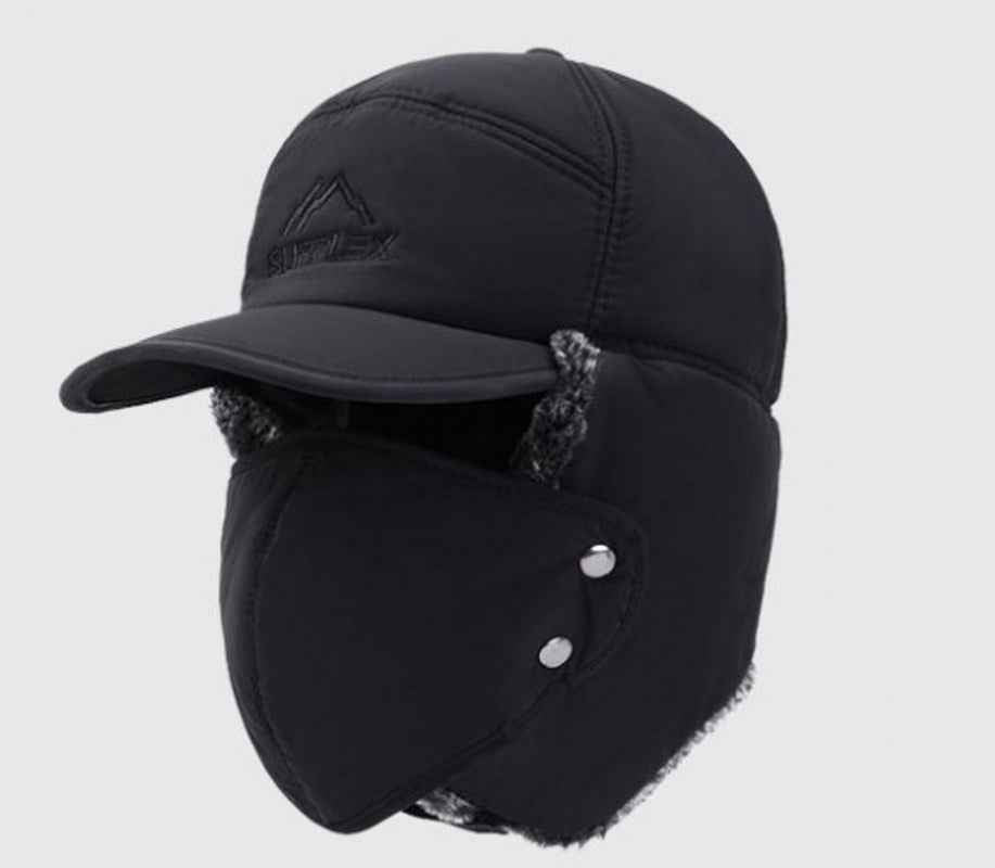 Warm Cotton-Padded Elderly Hats for Windy Weather