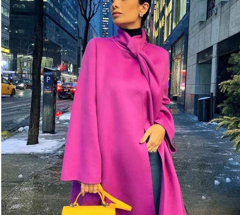 Thin temperament trench coat