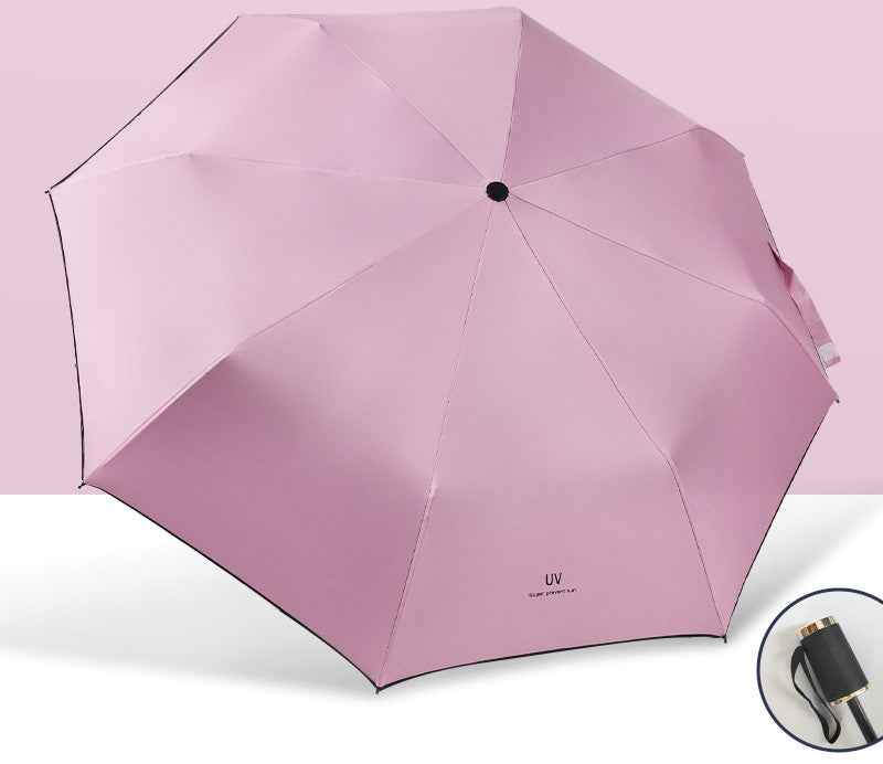 Automatic Folding Sun Rain Umbrella, Lightweight 8-Bone UV Protection