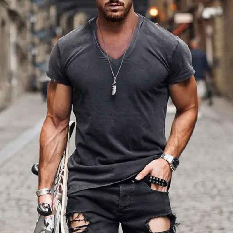 Quick-Drying Breathable Spandex Round Neck Short Sleeve Shirt