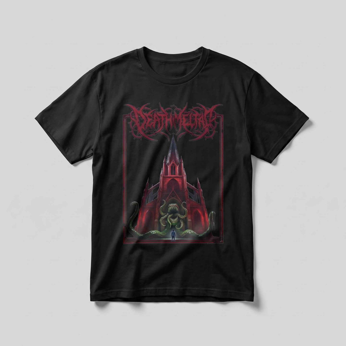 Eldritch Cathedral Tentacle Graphic T-Shirt - Heavy Cotton
