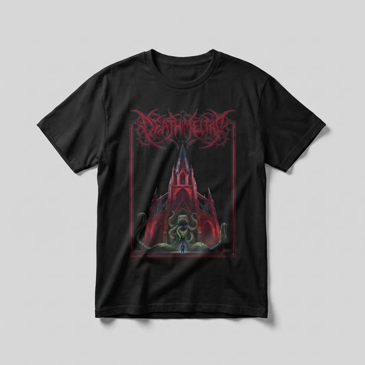 Eldritch Kathedrale Tentakel Grafik T-Shirt – Heavy Cotton