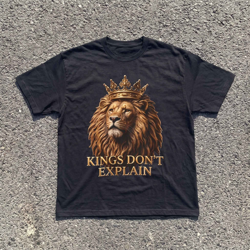 Lion King Crown Tee - Motivational Confidence Quote Shirts for Bold Leaders