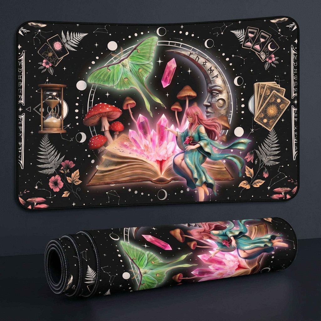 Whimsigoth Celestial Fairy Keyboard Mat - Desk Pad, Organizer Decor