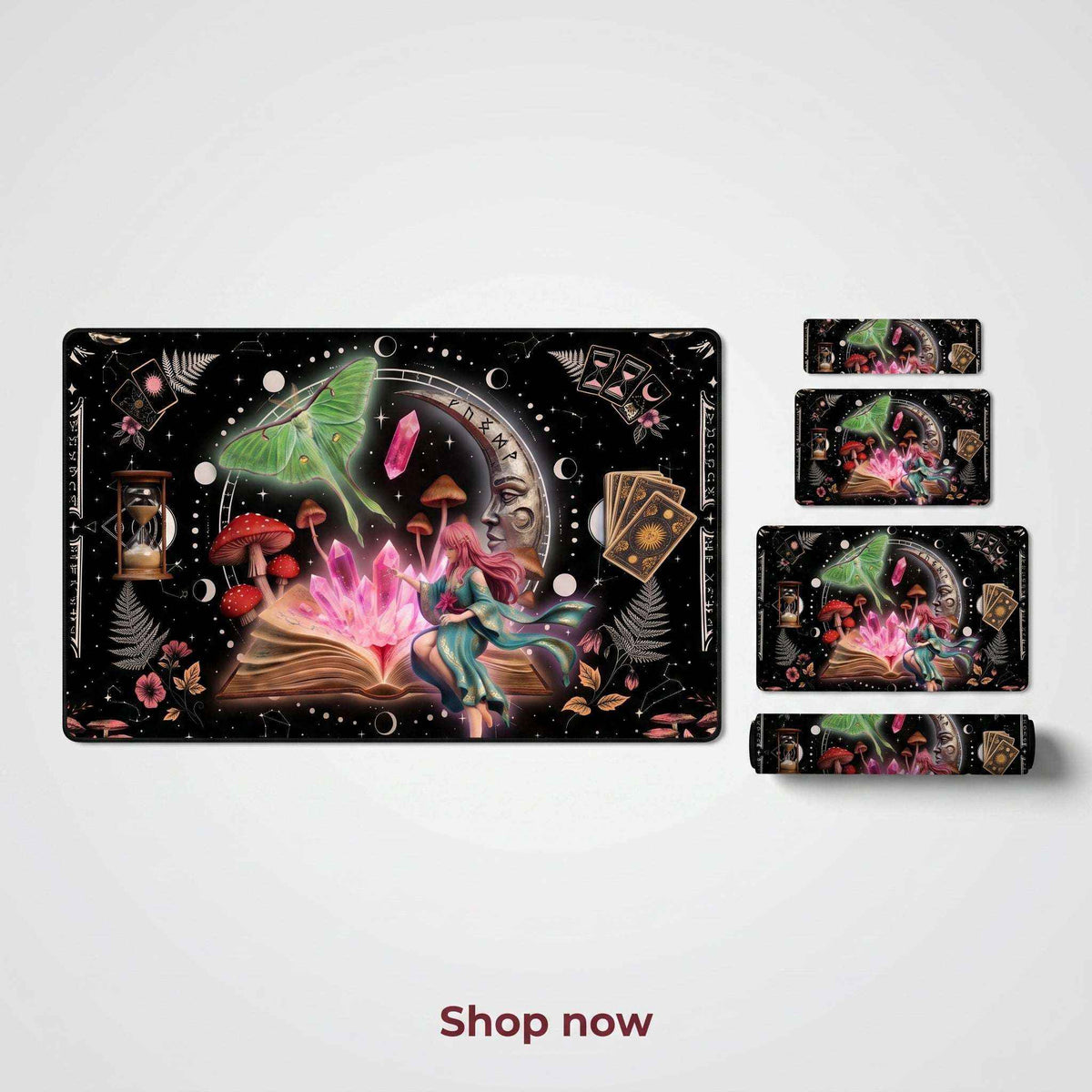 Whimsigoth Celestial Fairy Keyboard Mat - Desk Pad, Organizer Decor