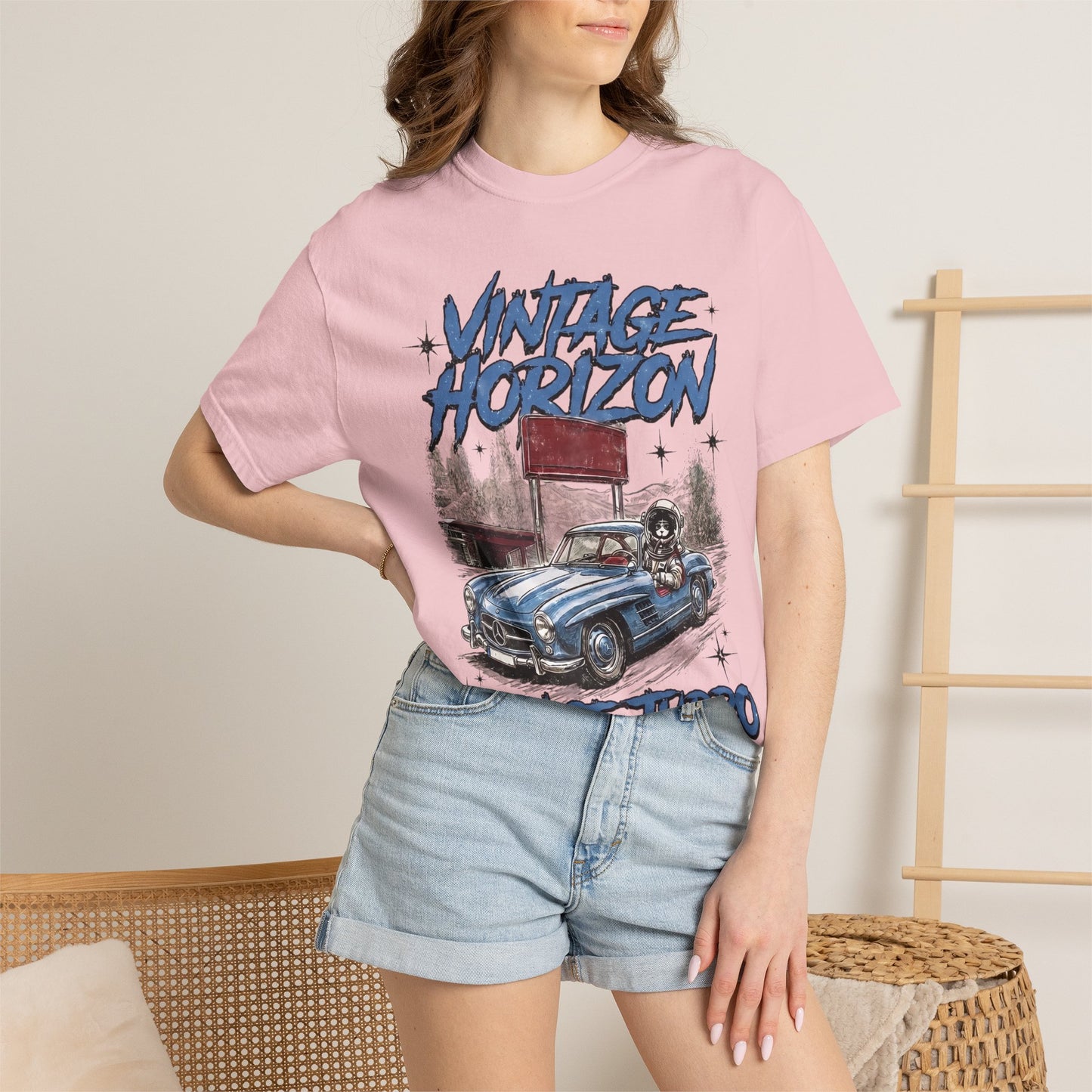 Vintage Horizon Space Turbo T‑Shirt — Retro Car Graphic Tee