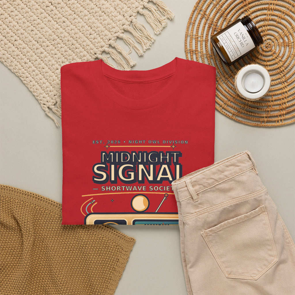 Midnight Signal Shortwave Society Tee | Vintage Ham Radio Operator Graphic Shirt | Gildan 5000