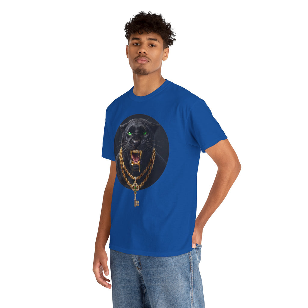 White Iced Out Panther Graphic Tee - Premium Heavy Cotton Streetwear
