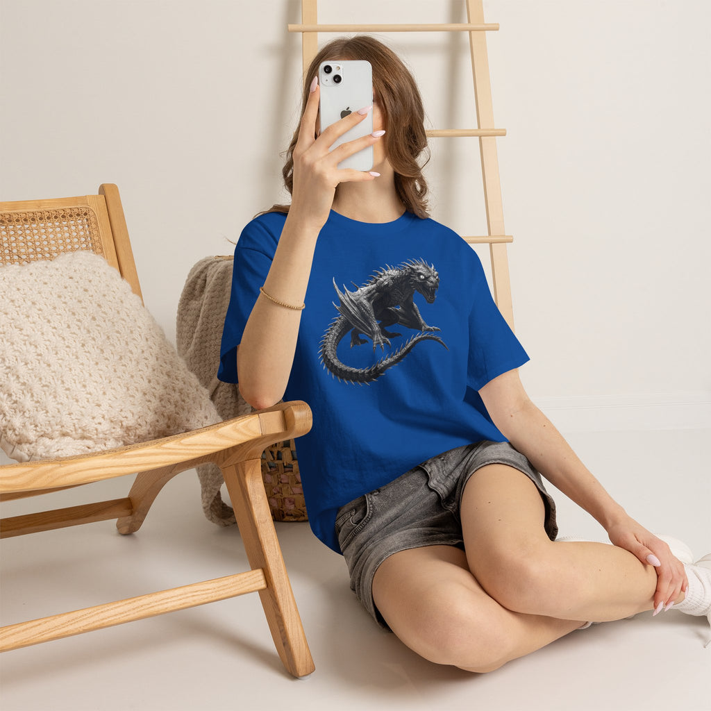 Fierce Dragon Graphic Tee - Dark Fantasy Streetwear Tee