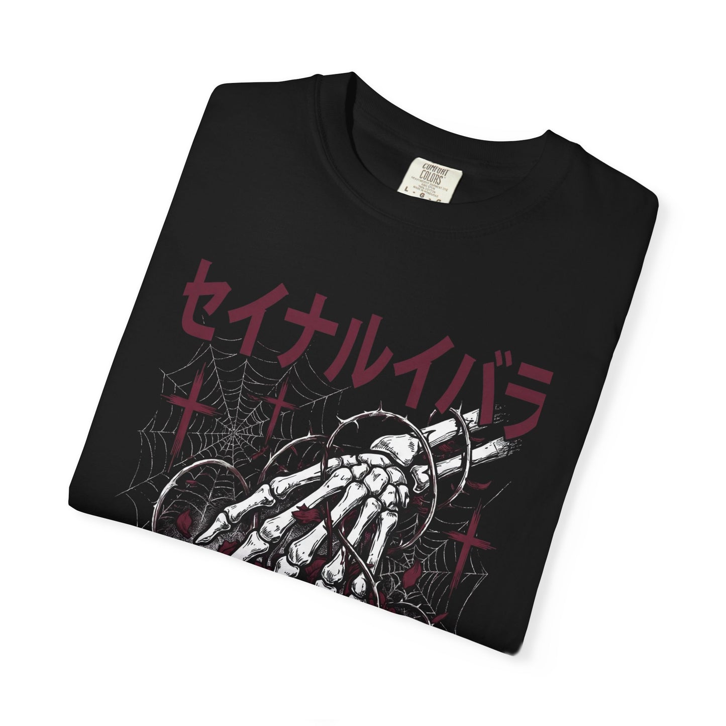 T-Shirt — Sacred Thorn Skeleton Hands Graphic Tee (セイナルイバラ)