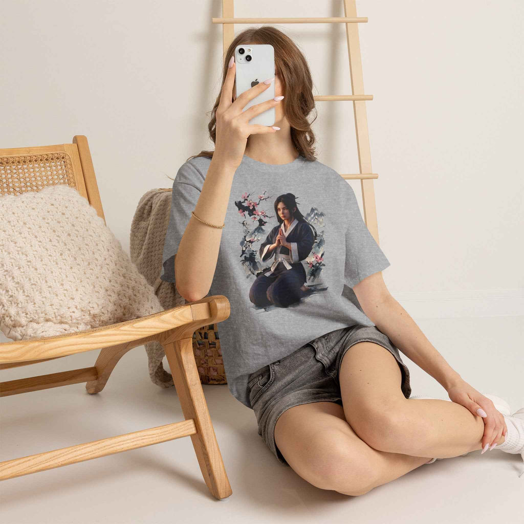 Japanese Aesthetic Kunoichi Sakura Graphic T-Shirt Anime