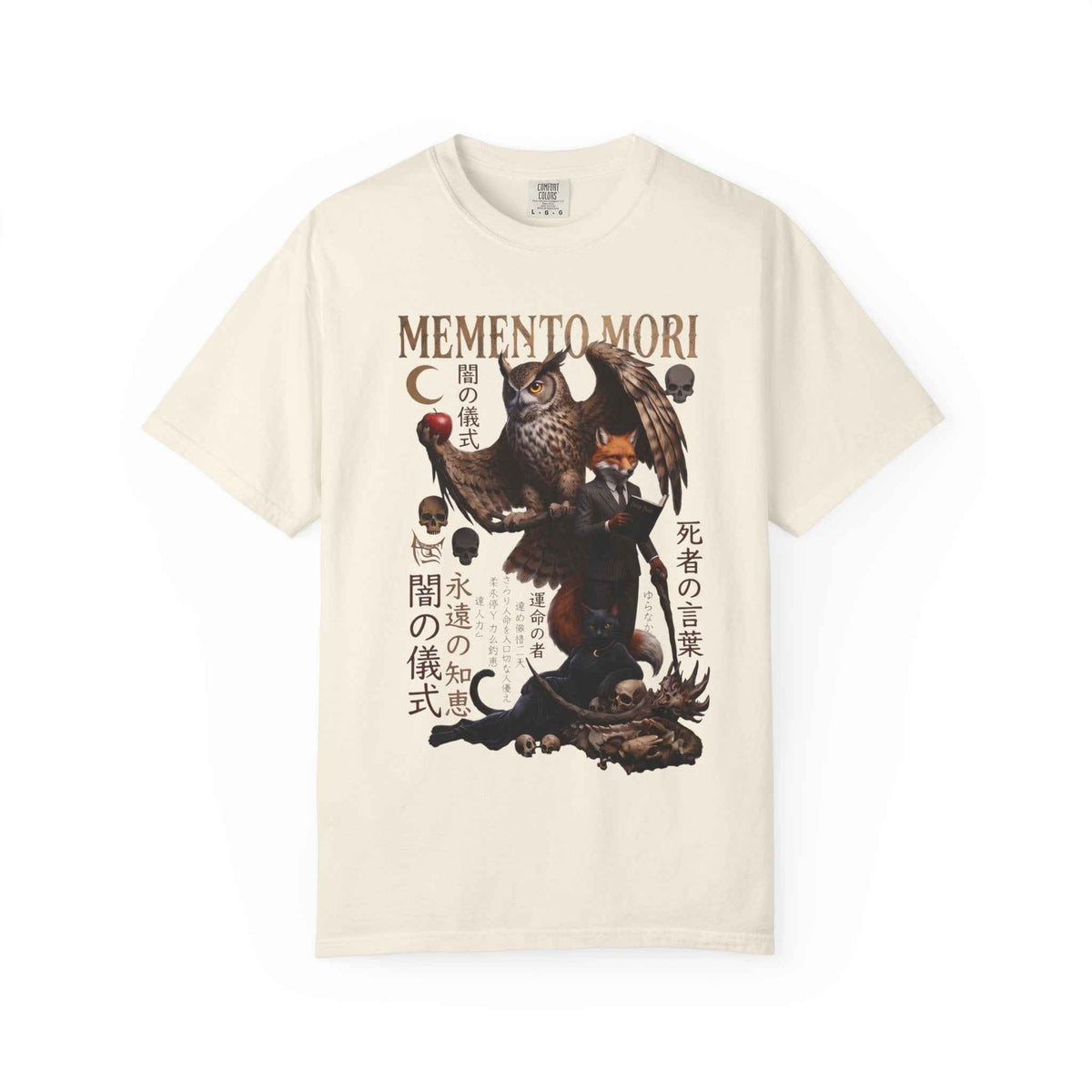 Memento Mori Graphic Tee: Gothic Celestial & Japanese Manga Unisex
