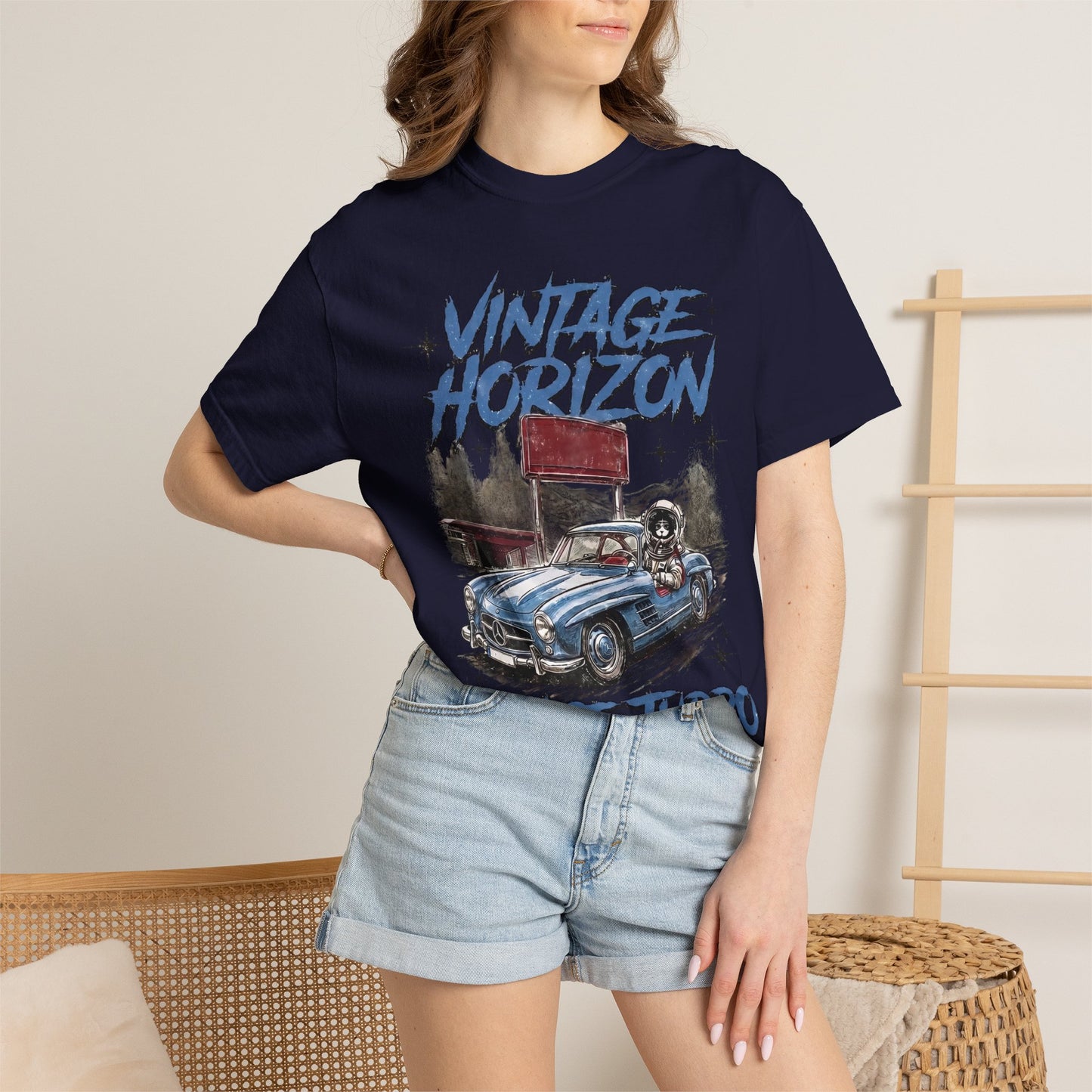 Vintage Horizon Space Turbo T‑Shirt — Retro Car Graphic Tee