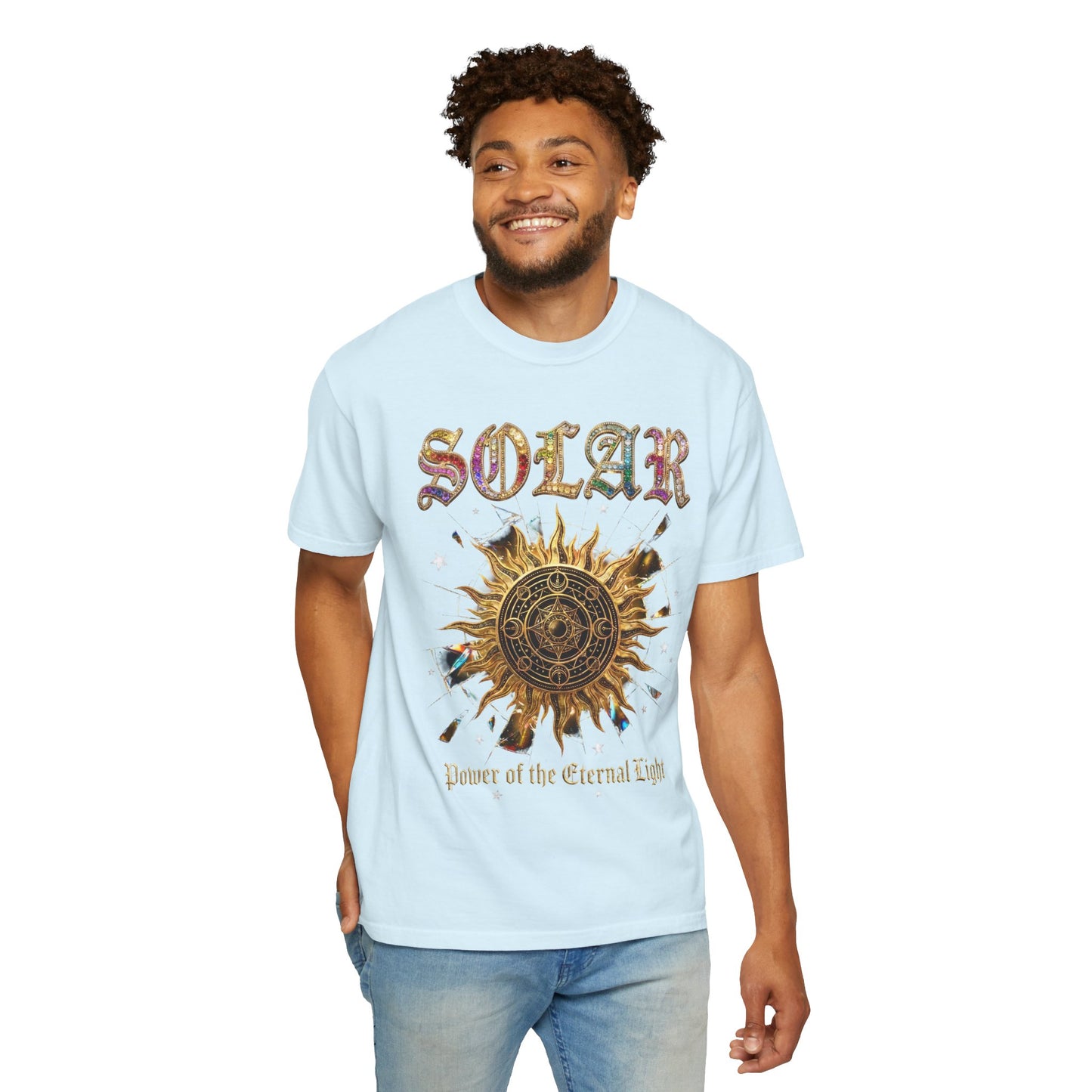 Solar Sun Graphic T-Shirt — "Power of the Eternal Light"