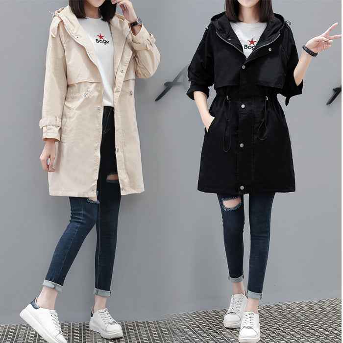 Hooded trench coat
