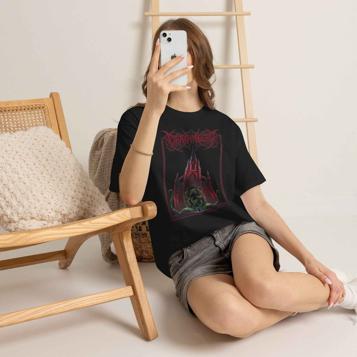 Eldritch Cathedral Tentacle Graphic T-Shirt - Heavy Cotton