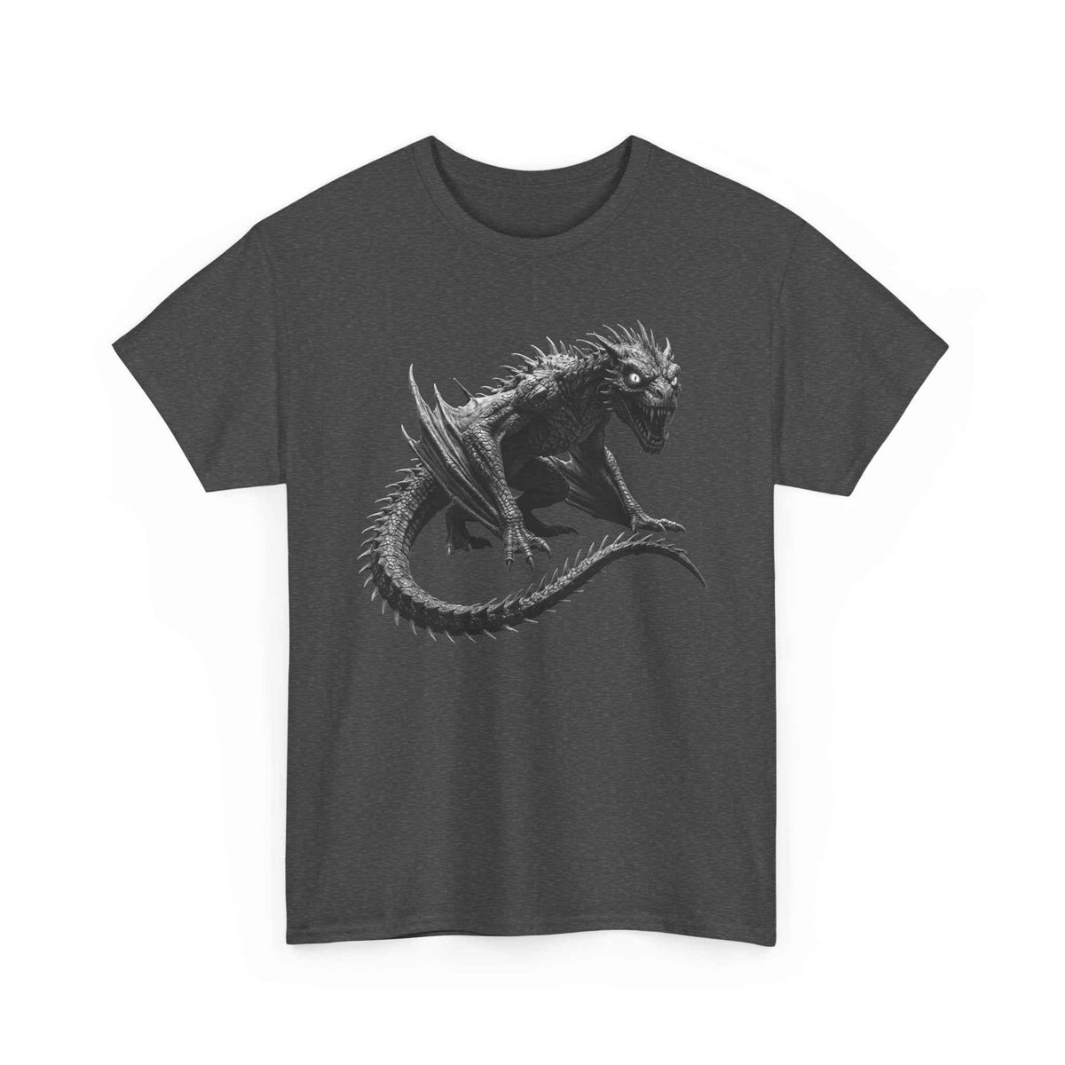 Fierce Dragon Graphic Tee - Dark Fantasy Streetwear Tee