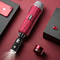 LED Flashlight Folding Umbrella - Bright on Rainy Nights & Sunny Days