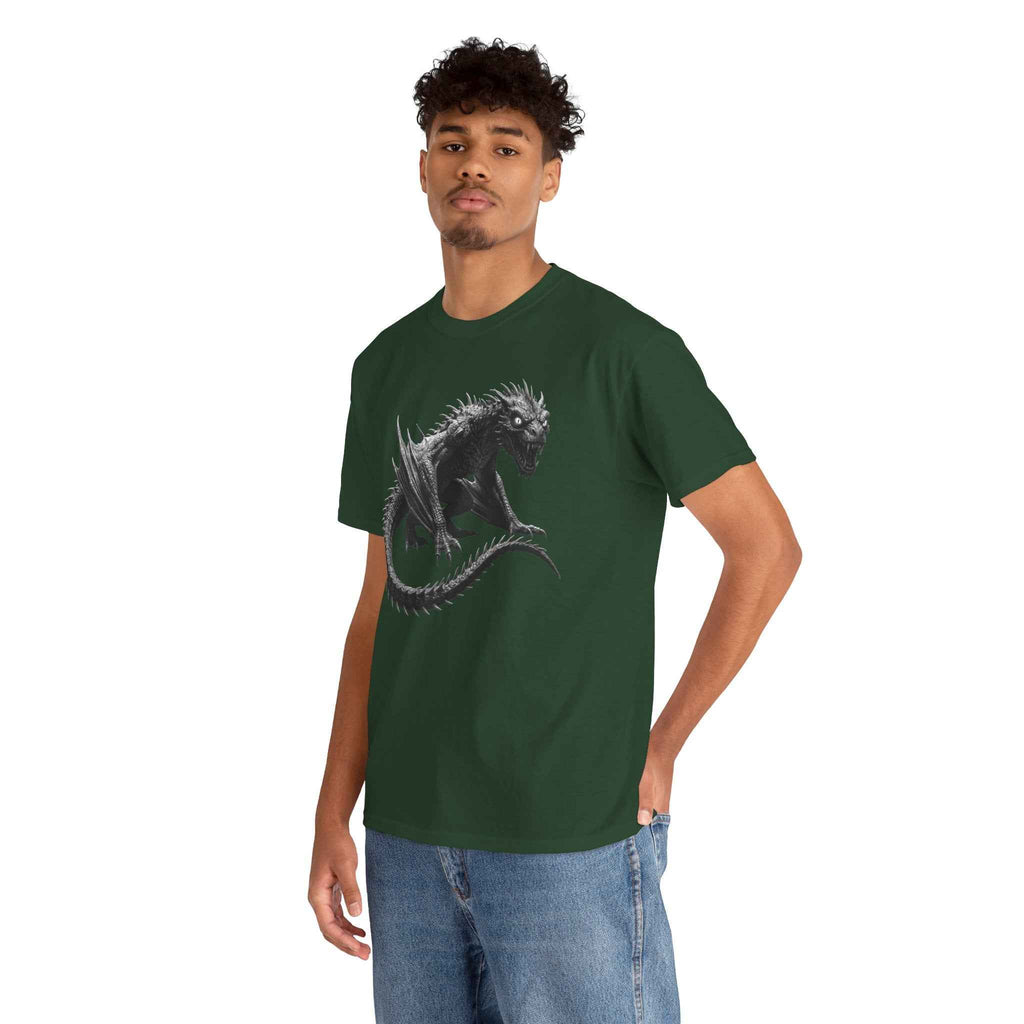 Fierce Dragon Graphic Tee - Dark Fantasy Streetwear Tee