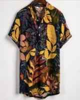 Vintage Floral Linen Shirt: Lightweight Button-Up Urban Casual