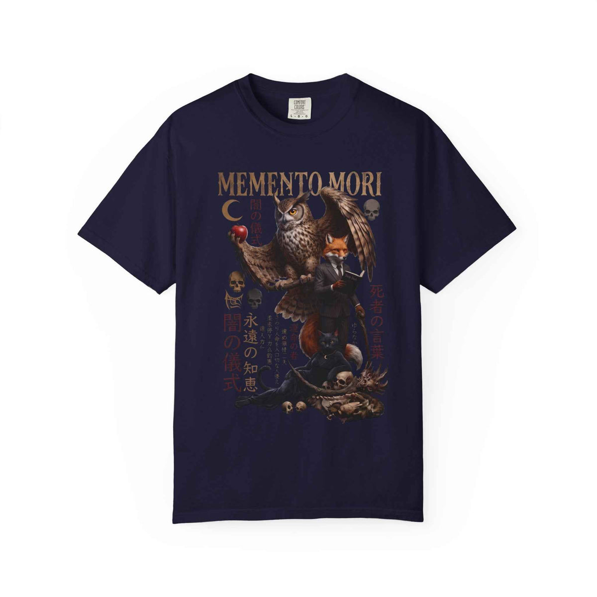 Memento Mori Graphic Tee: Gothic Celestial & Japanese Manga Unisex