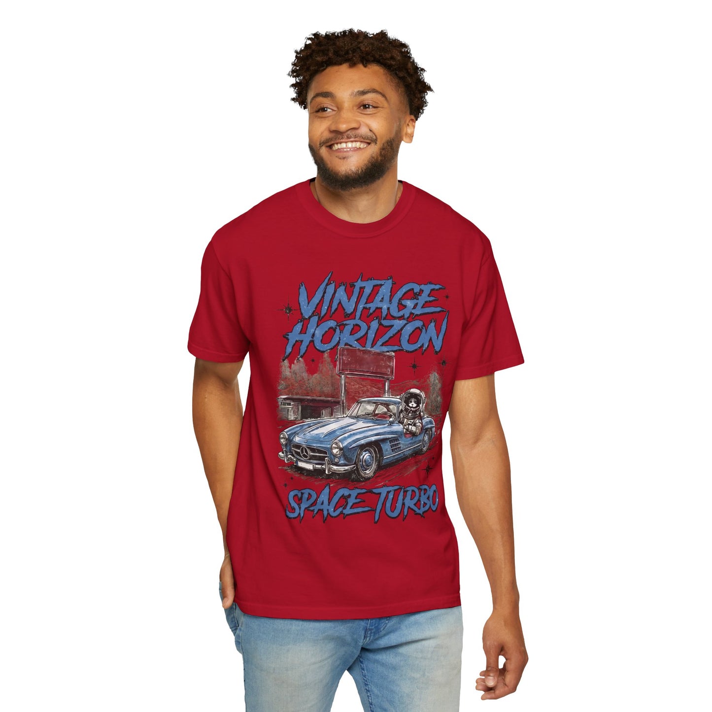 Vintage Horizon Space Turbo T‑Shirt — Retro Car Graphic Tee