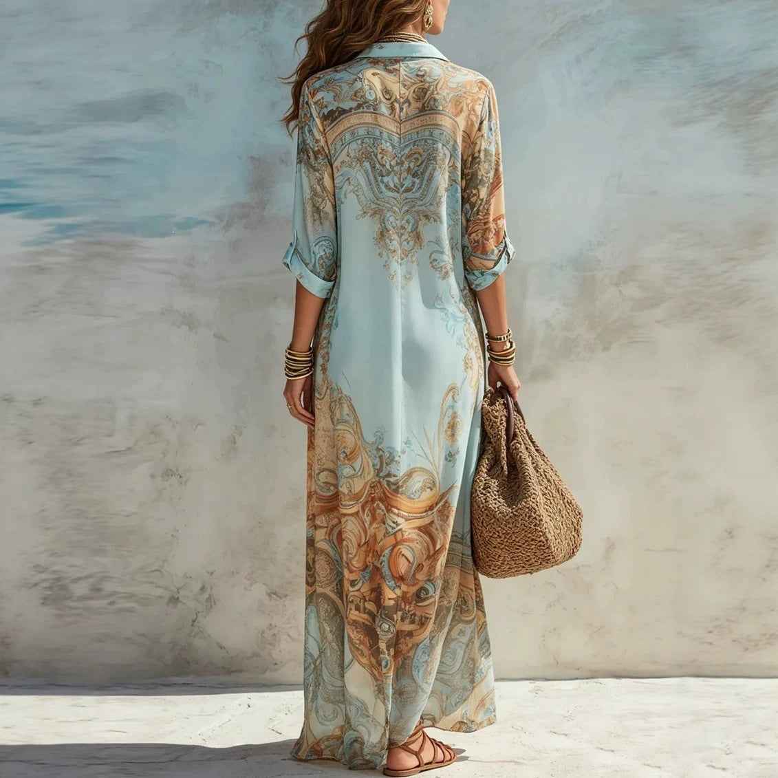 New Vintage Flowing Womens Dress