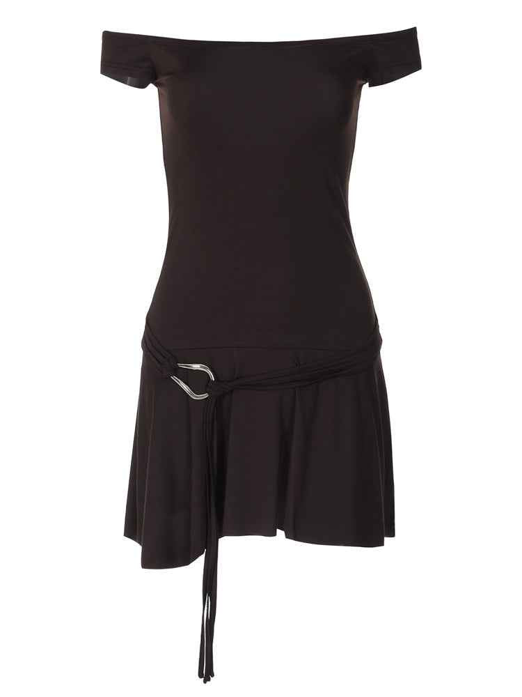 Personalized Sheath Dress Summer Coffee Color Women