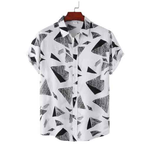 Men's Relaxed Vintage Short Sleeve Shirt - Comfortable Stretch Poly