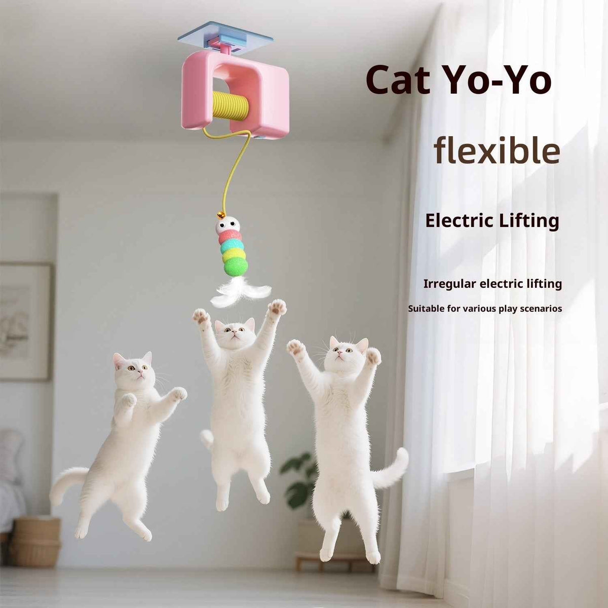 Self-Playing Cat Toy: Caterpillar & Flying Bird Interactive Automatic Hanging Pet Chaser